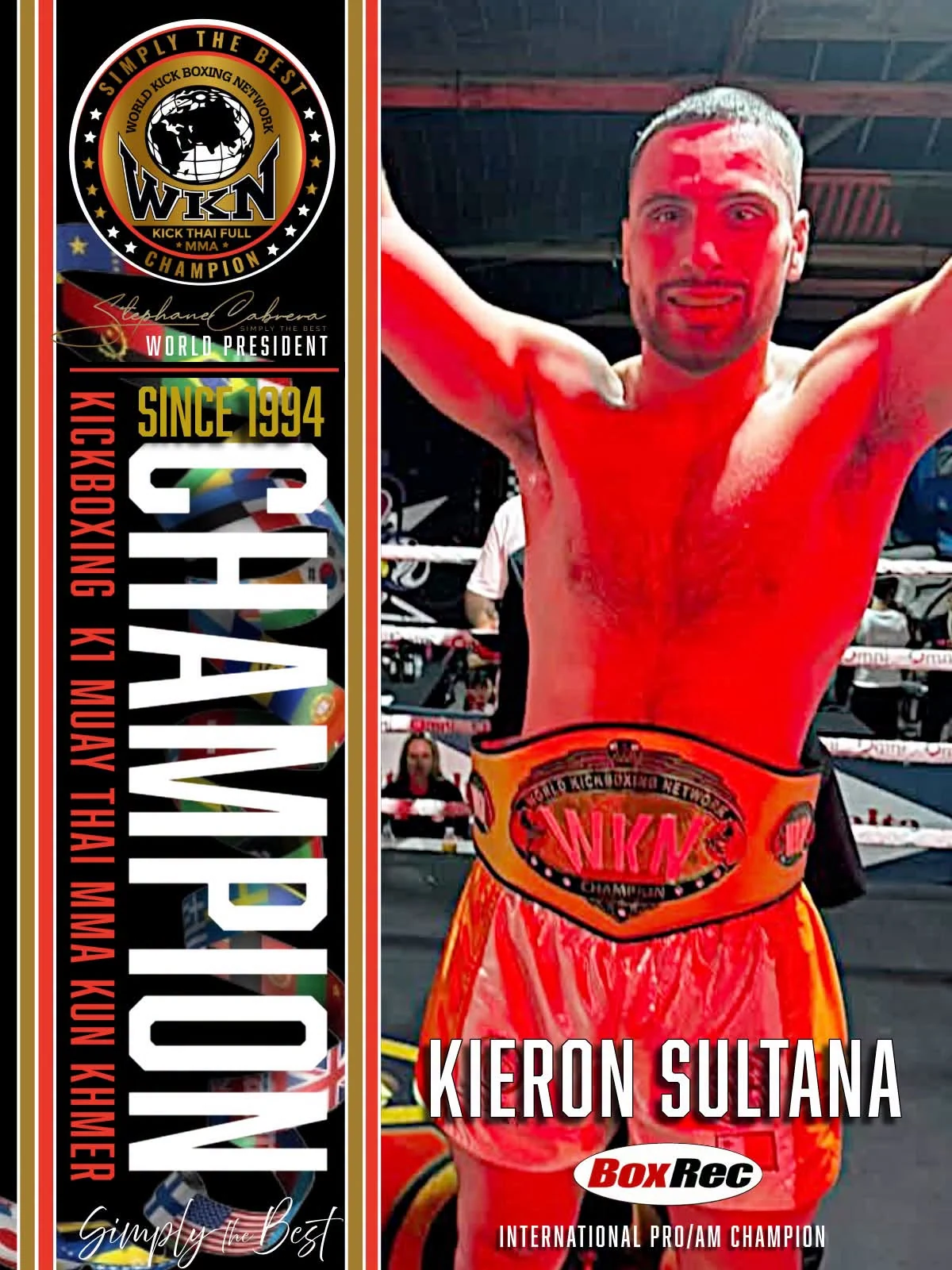 Kieron Sultana — រូបផ្សព្វផ្សាយដែលមានឈ្មោះ