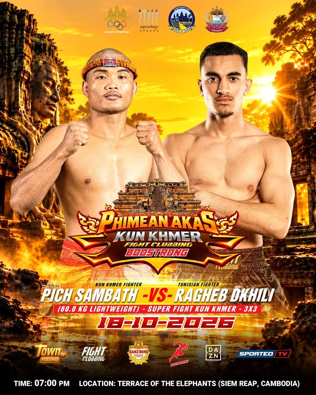 PICH SAMBATH vs Ragheb Dkhili — alternate event poster, 2026-10-18