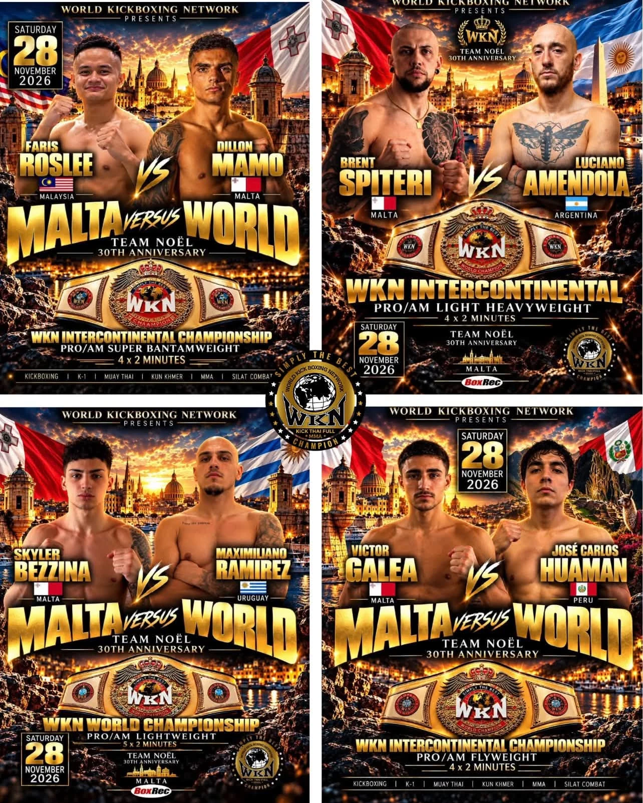 Malta versus the World — WKN titles, 28 November 2026