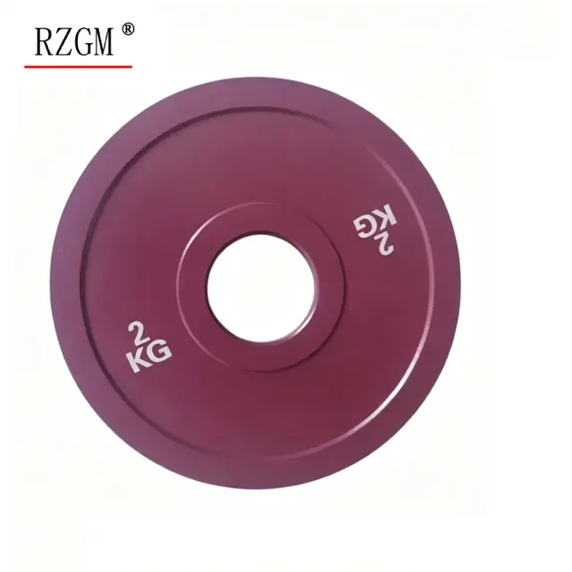 Disque rouge en acier annoncé à 2 kg