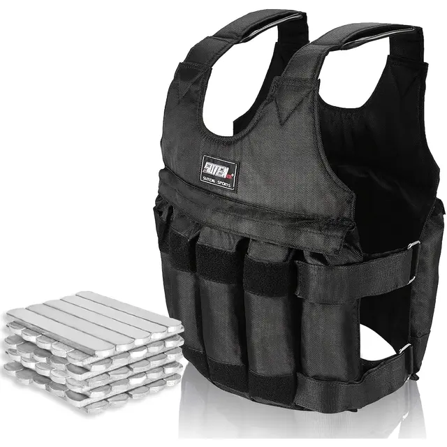 Adjustable weighted vest with shoulder padding
