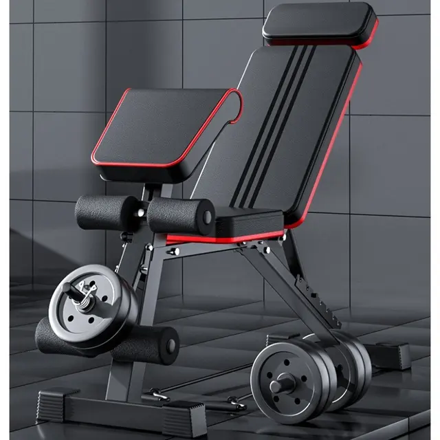 Folding weight bench with multiple adjustment settings