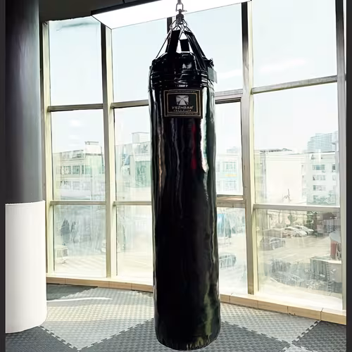 PVC punching bag described for outdoor use