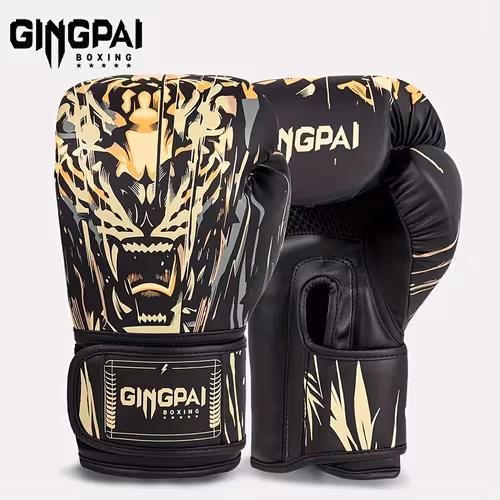 PU boxing gloves with ventilated-palm description