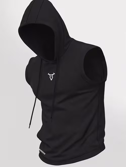 Sleeveless hooded sports vest