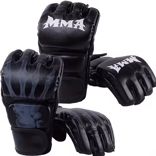PU MMA training gloves — two-pair set