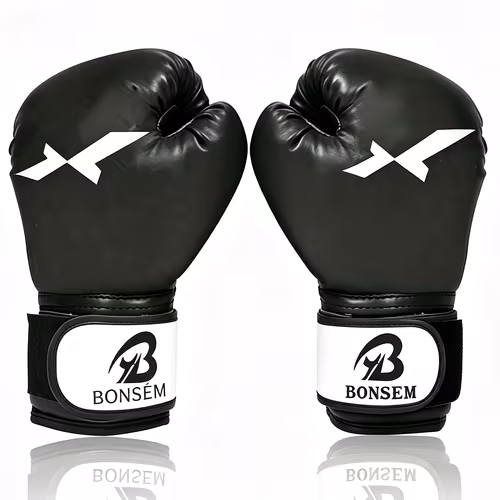 Adjustable-strap boxing gloves