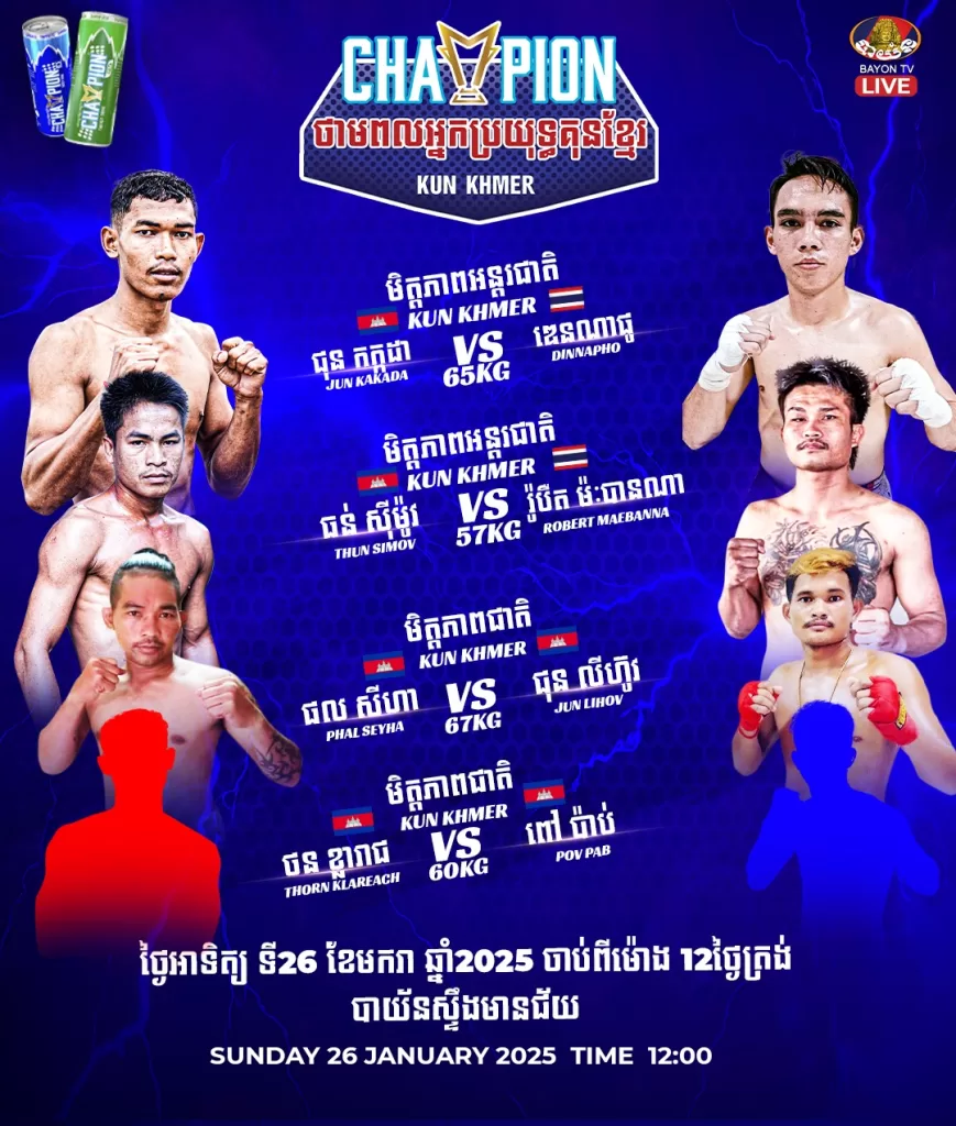 Champion ជើងឯកប្រដាល់ថាមពលអ្នកប្រដាល់ខ្មែរឆ្នាំ២០២៥ ថ្ងៃទី២៦ ខែមករា