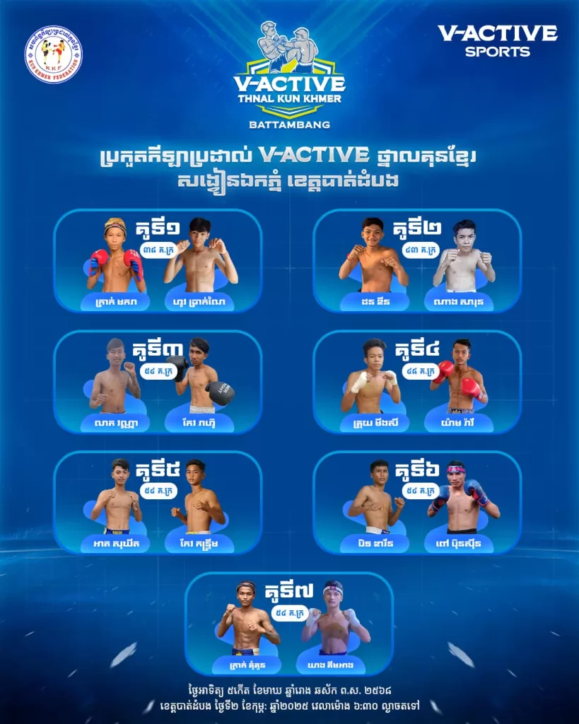 V-Active Thnal KUN KHMER Boxing Competition Battambang 2025 February 2