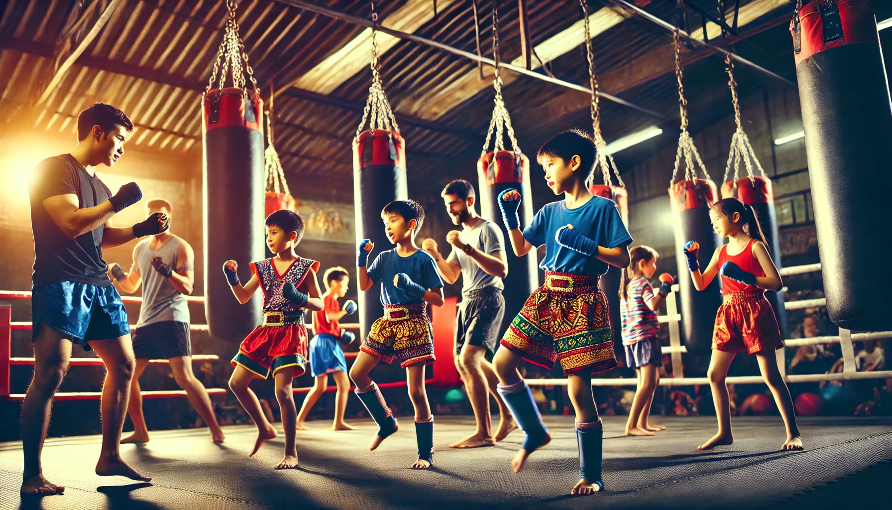 Kids Kun Khmer and Muay Thai Training