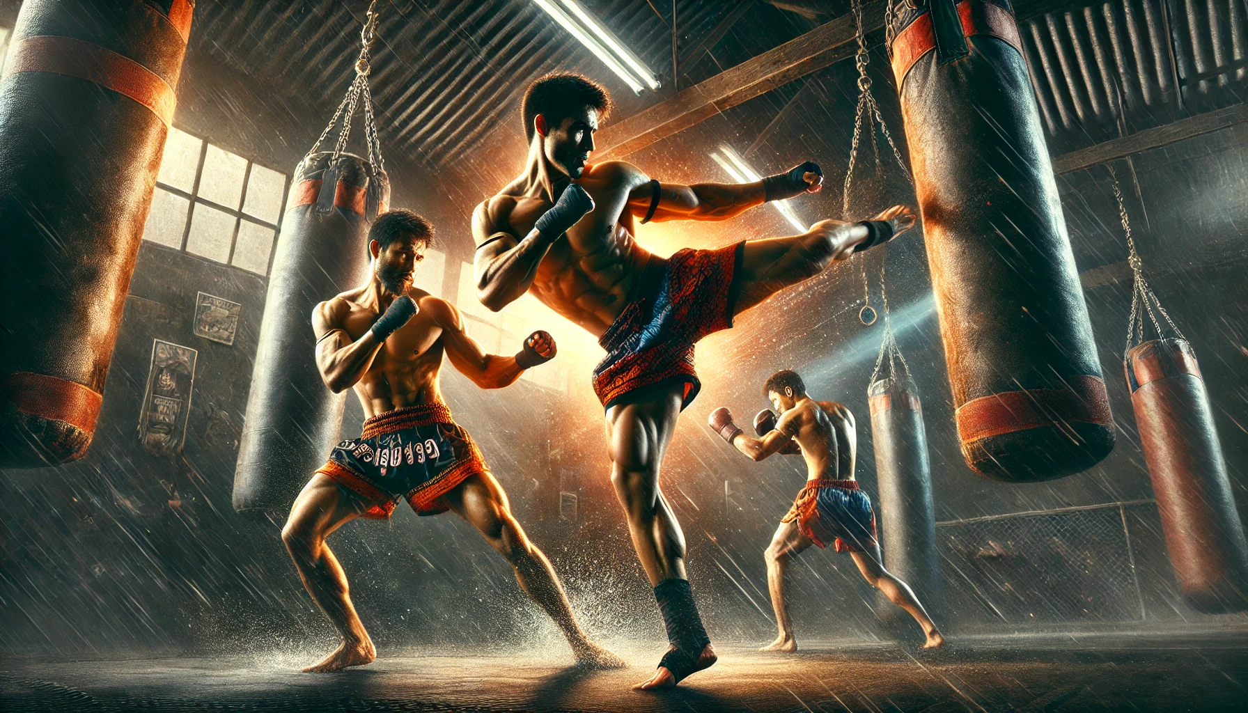 Kun Khmer and Muay Thai Workouts fighters training