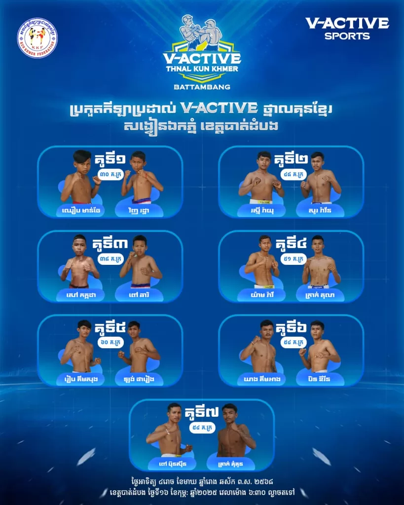 V-Active Thnal KUN KHMER Boxing Competition Battambang 2025 February 16