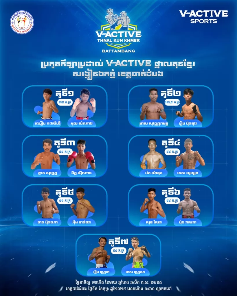 V-Active Thnal KUN KHMER Boxing Competition Battambang 2025 February 9
