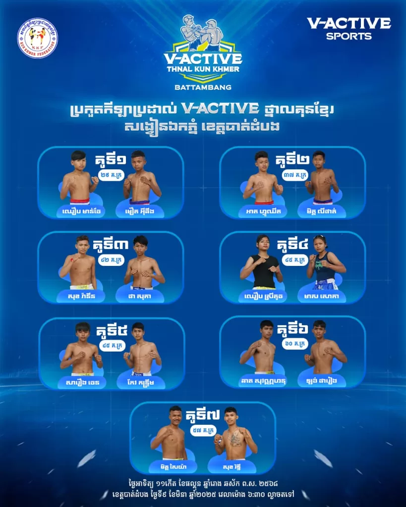 V-Active Thnal KUN KHMER Boxing Competition Battambang 2025 March 9