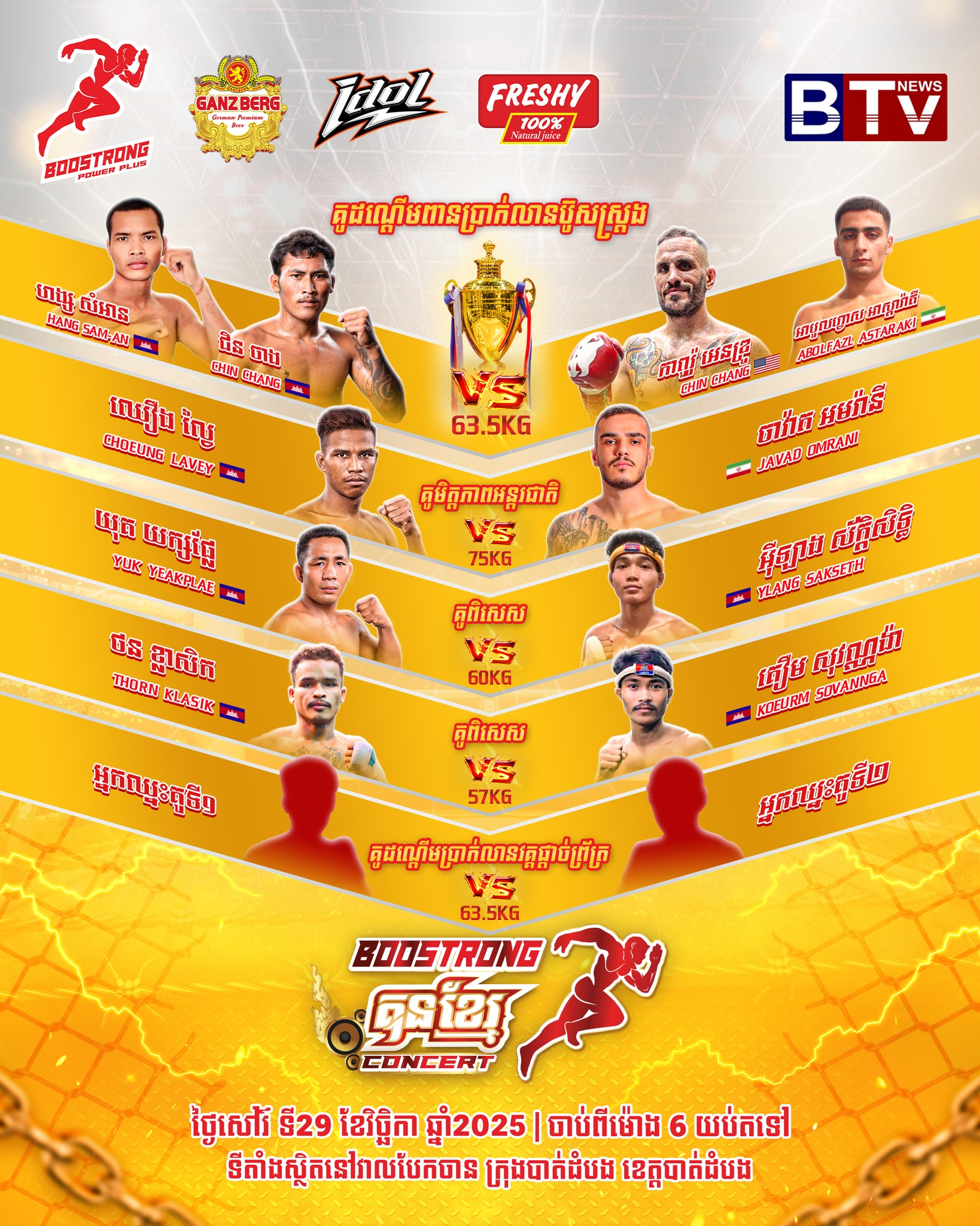 Boostrong International Kun Khmer – The Million Dollar Trophy in Battambang (2025) 🥊