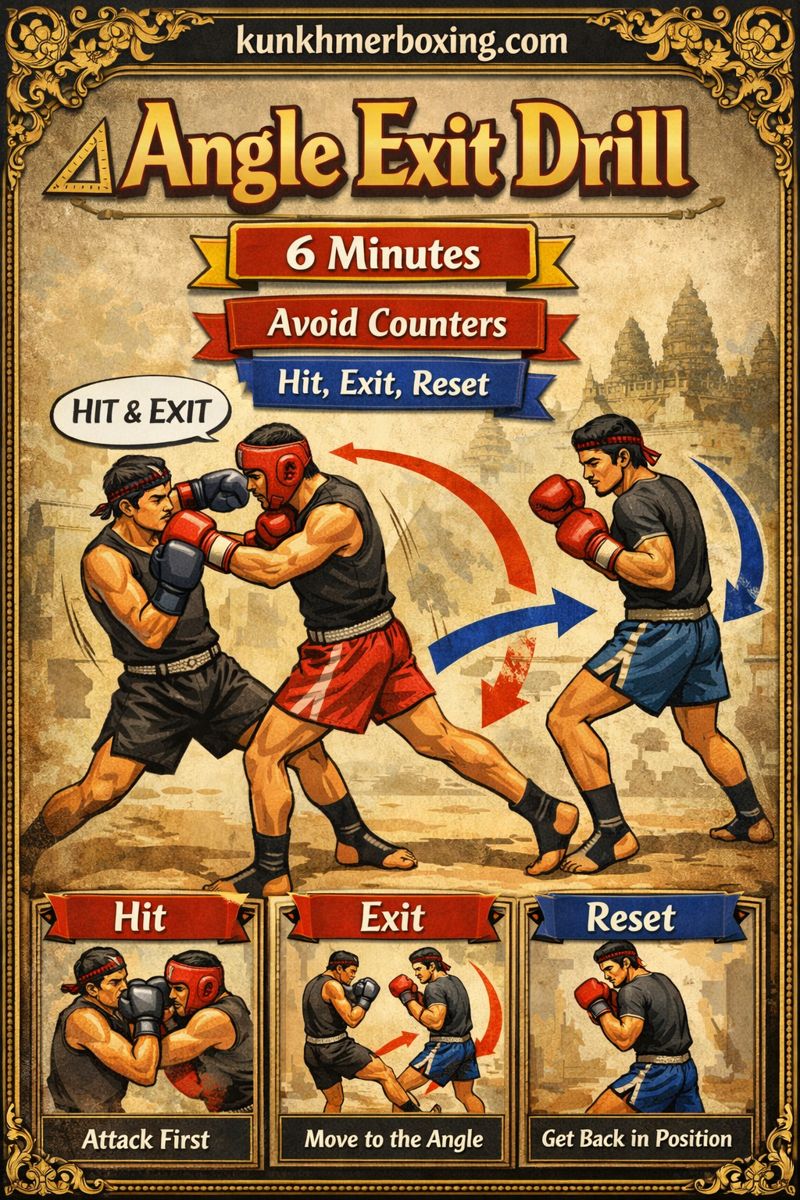 Angle Exit Drill 📐 Hit, Exit, Reset (6-Min Kun Khmer Footwork) | Angle Exit Drill 📐 Hit, Exit, Reset (6-Min Kun Khmer Footwork) — រូបភាពផ្លូវការ KKB