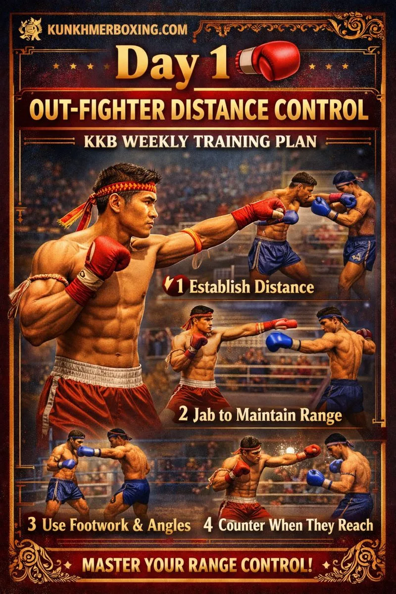 Day 1 (Mon) Out-Fighter Distance 🥊 KKB Weekly Training Plan (3:30–5:30)