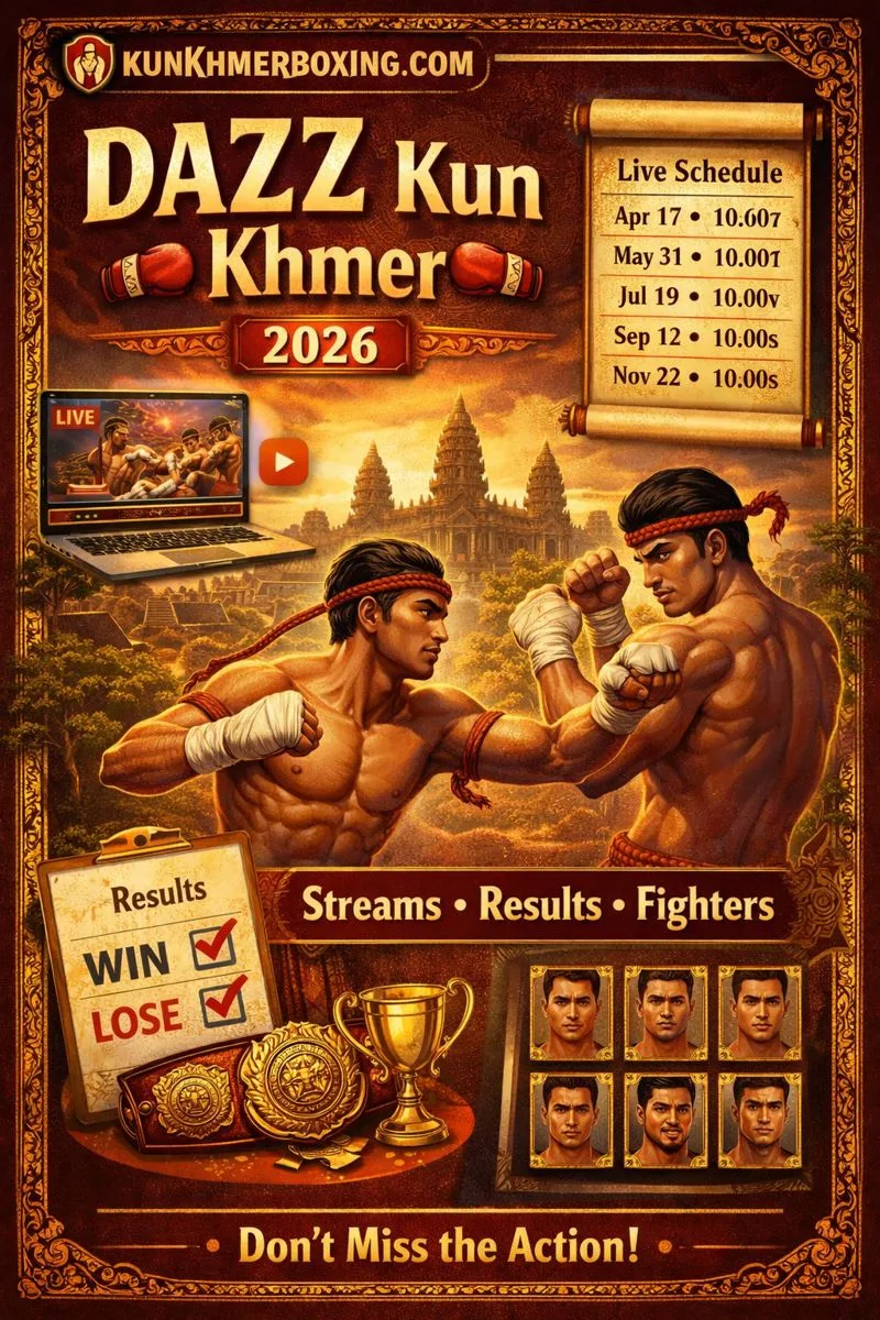 DAZZ Kun Khmer 🥊 | Live, Schedule, Results & Video Replay 2026