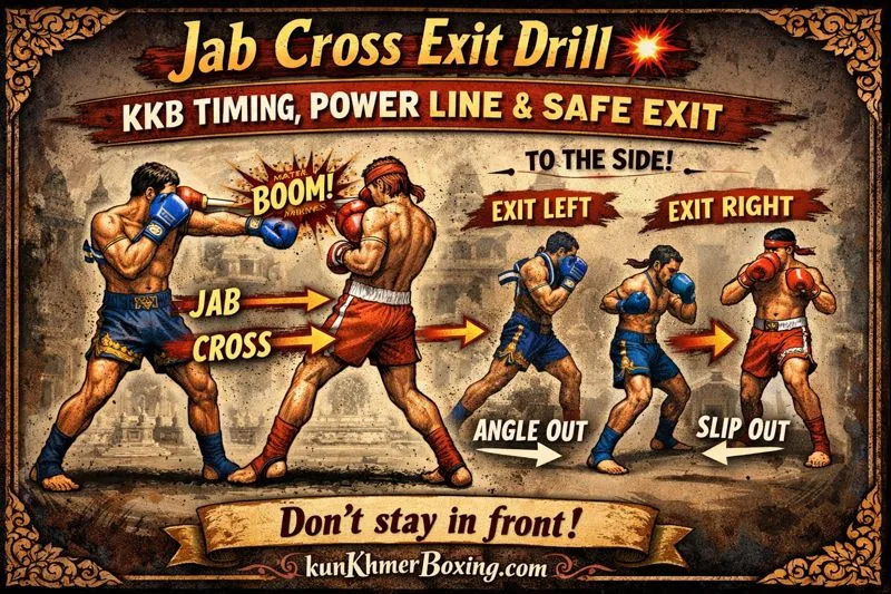Jab → Cross → Exit 💥 KKB Kun Khmer Drill (3×2 min) for Timing & Safe Movement