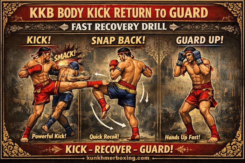 KKB Body Kick → Return to Guard ⚡ Fast Recovery Drill (3×12) | KKB Body Kick → Return to Guard ⚡ Fast Recovery Drill (3×12) — រូបភាពផ្លូវការ KKB