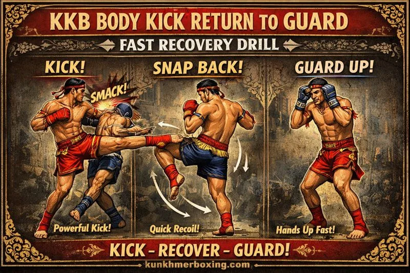 KKB Kun Khmer Body Kick → Return to Guard ⚡ Fast Recovery Drill (3×12)