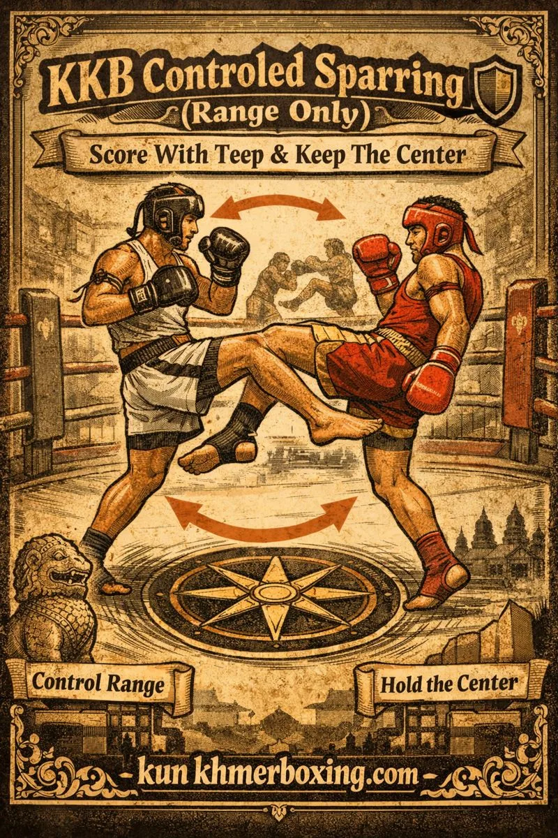 KKB Kun Khmer Controlled Sparring (Range Only) 🛡️ Score With Teep & Keep The Center