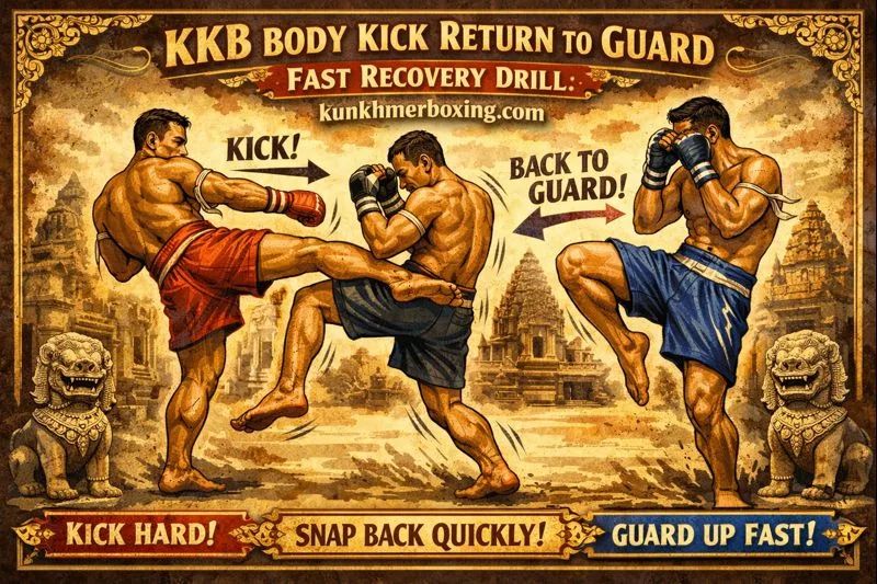 KKB Kun Khmer Body Kick → Return to Guard ⚡ Fast Recovery Drill (3×12)