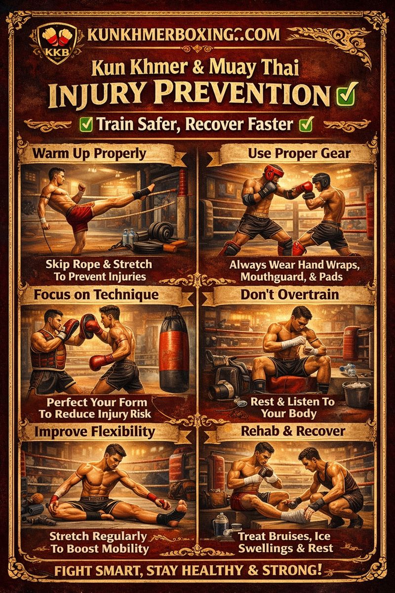 Kun Khmer & Muay Thai Injury Prevention 🛡️🥊 (Train Safer, Recover Faster) | Kun Khmer & Muay Thai Injury Prevention 🛡️🥊 (Train Safer, Recover Faster) — រូបភាពផ្លូវការ KKB