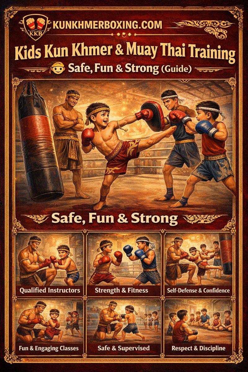Kids Kun Khmer & Muay Thai Training 🧒🥊 (Safe + Fun Program) | Kids Kun Khmer & Muay Thai Training 🧒🥊 (Safe + Fun Program) — រូបភាពផ្លូវការ KKB