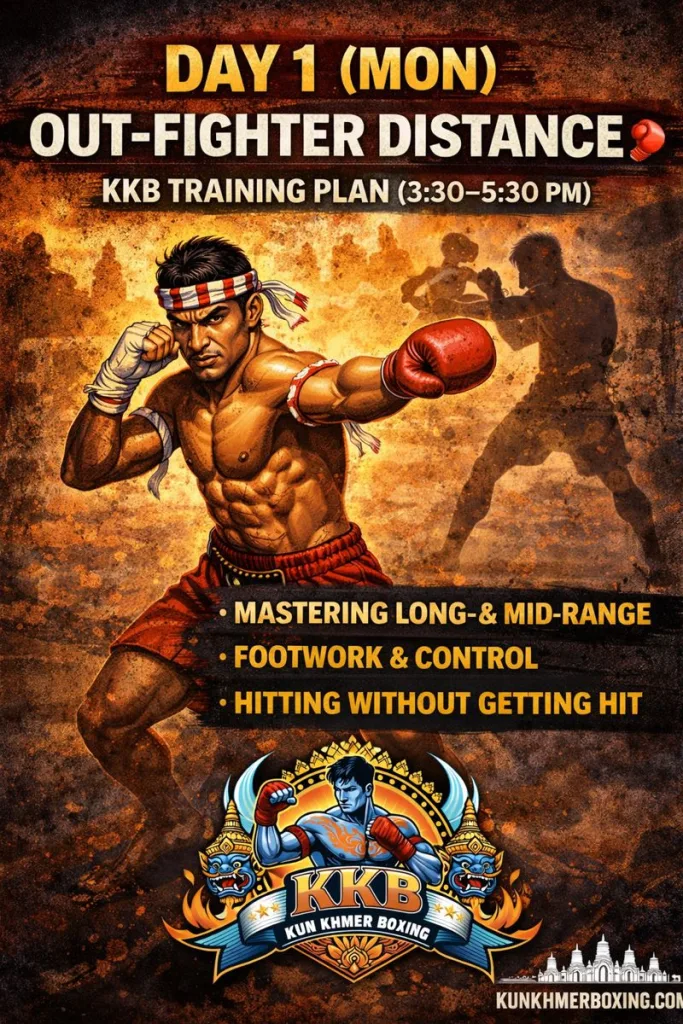 Day 1 (Mon) Out-Fighter Distance 🥊 KKB Training Plan 2026 (3:30–5:30 PM)