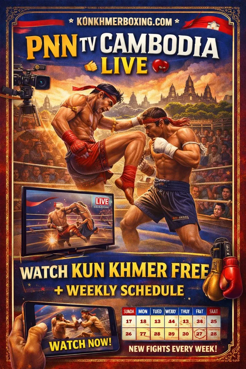 PNN TV Cambodia Live 🥊 Watch Kun Khmer Free + Weekly Fight Schedule official link