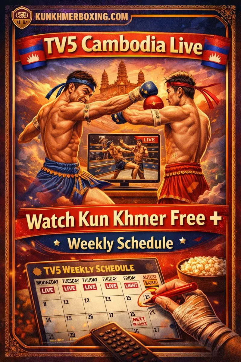 TV5 Cambodia Live 🥊 Watch Kun Khmer Free + Weekly Schedule official link
