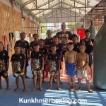 KKB Kun Khmer Boxing kids and team at Battambang Boxing Club