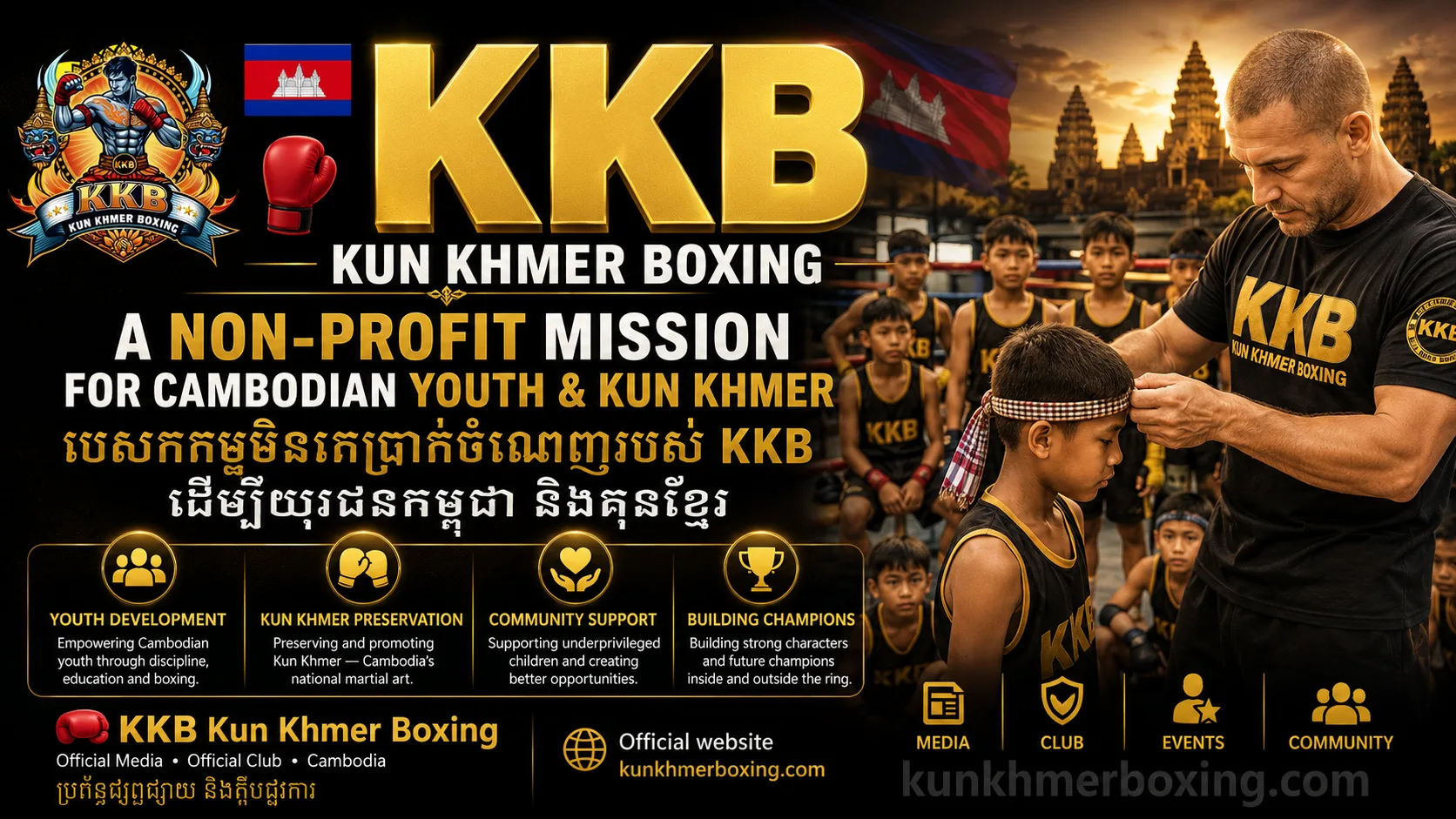 KKB Kun Khmer Boxing — A Non-Profit Mission for Cambodian Youth & Kun Khmer | បេសកកម្មមិនរកប្រាក់ចំណេញរបស់ KKB ដើម្បីយុវជនកម្ពុជា និងគុនខ្មែរ