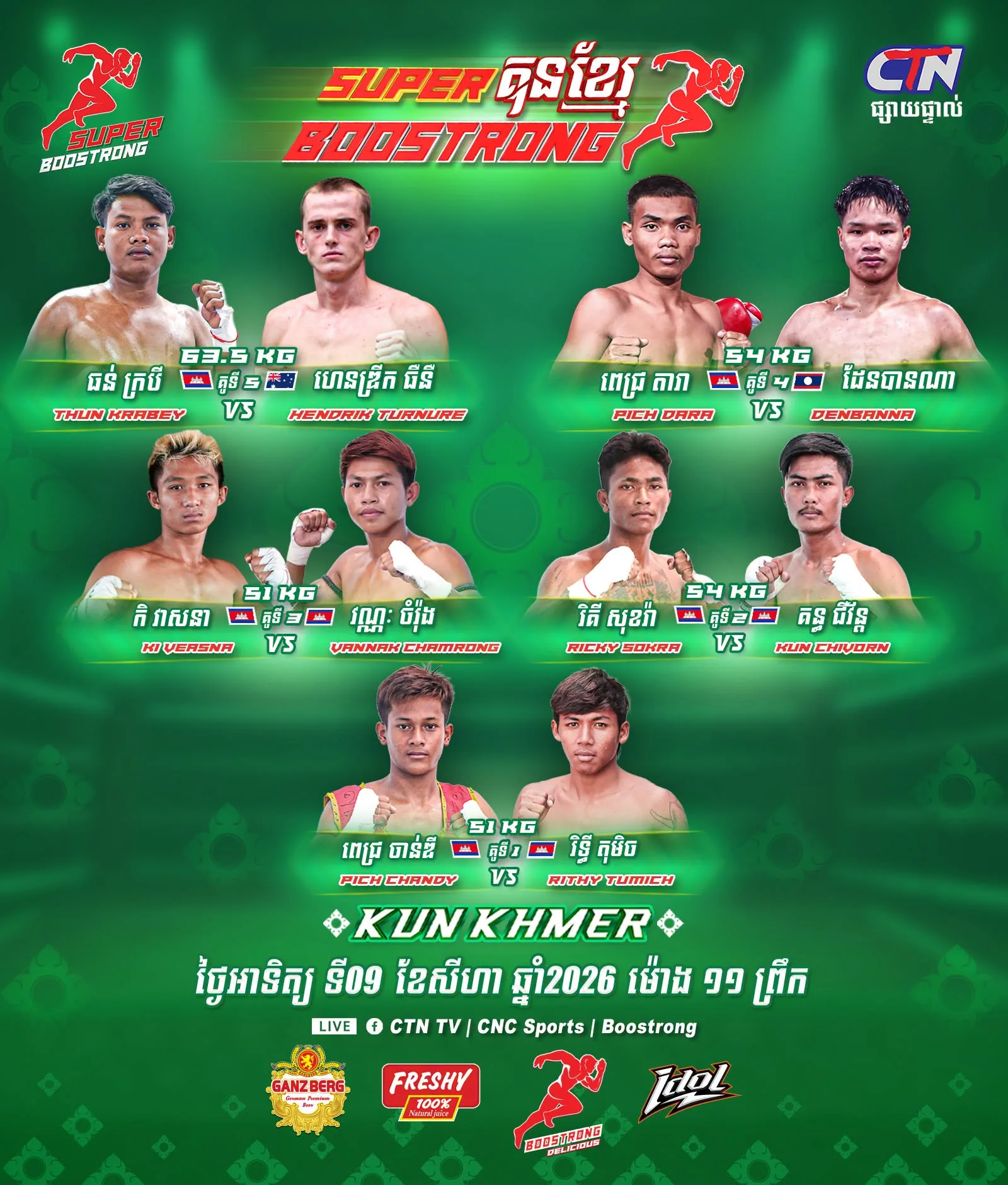 Super Boostrong Kun Khmer / រង់ចាំបញ្ជាក់ When? / ពេលណា? Date / កាលបរិច្ឆេទ: 2026-08-09 KKB